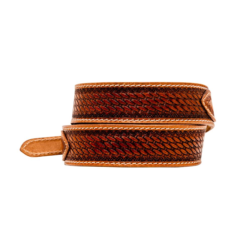 Myra- Vandal Hand Tooled Leather Belt- Brown