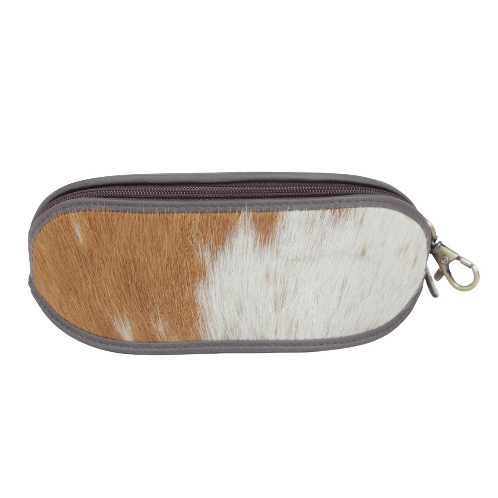 Myra- Look Bright Sunglass Case- Brown & White