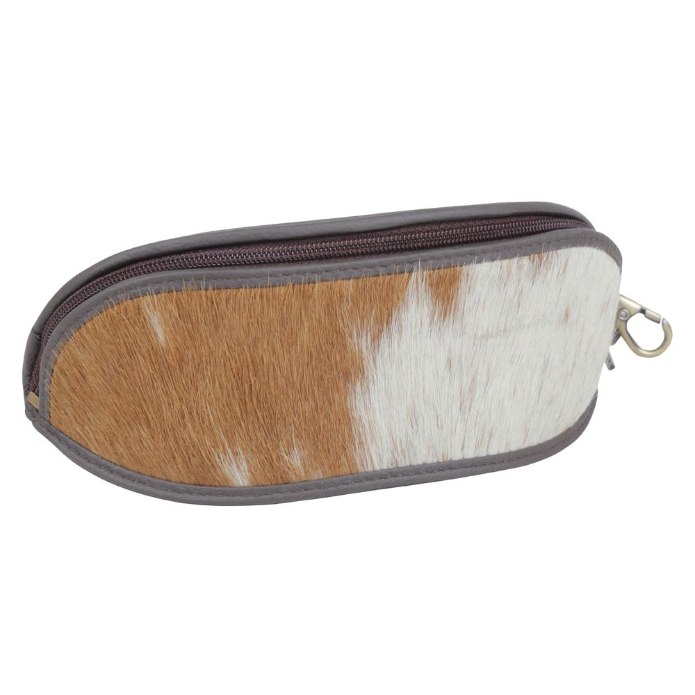 Myra- Look Bright Sunglass Case- Brown & White