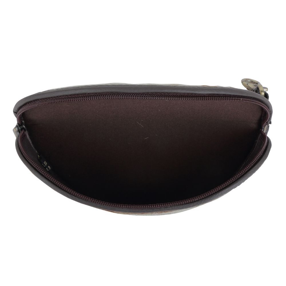 Myra- Look Bright Sunglass Case- Brown & White