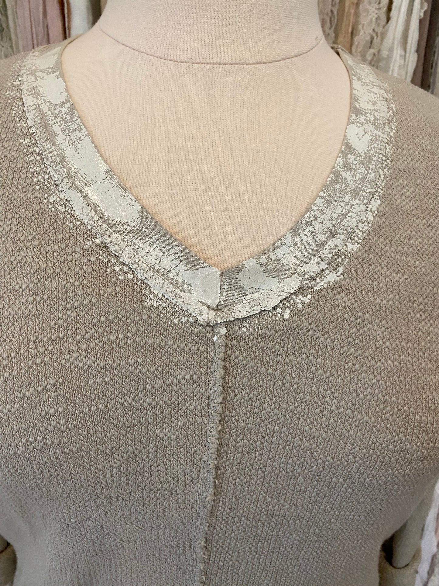 Marisima® Painted Accents Sweater- Taupe