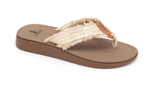 Corkys® "Skinny Dip" Zebra Fringe Sandals