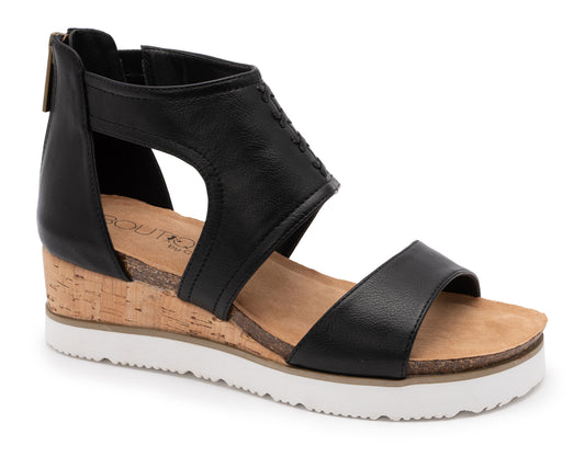 Corkys®"Sugar & Spice" Strappy Wedge Sandals- Black