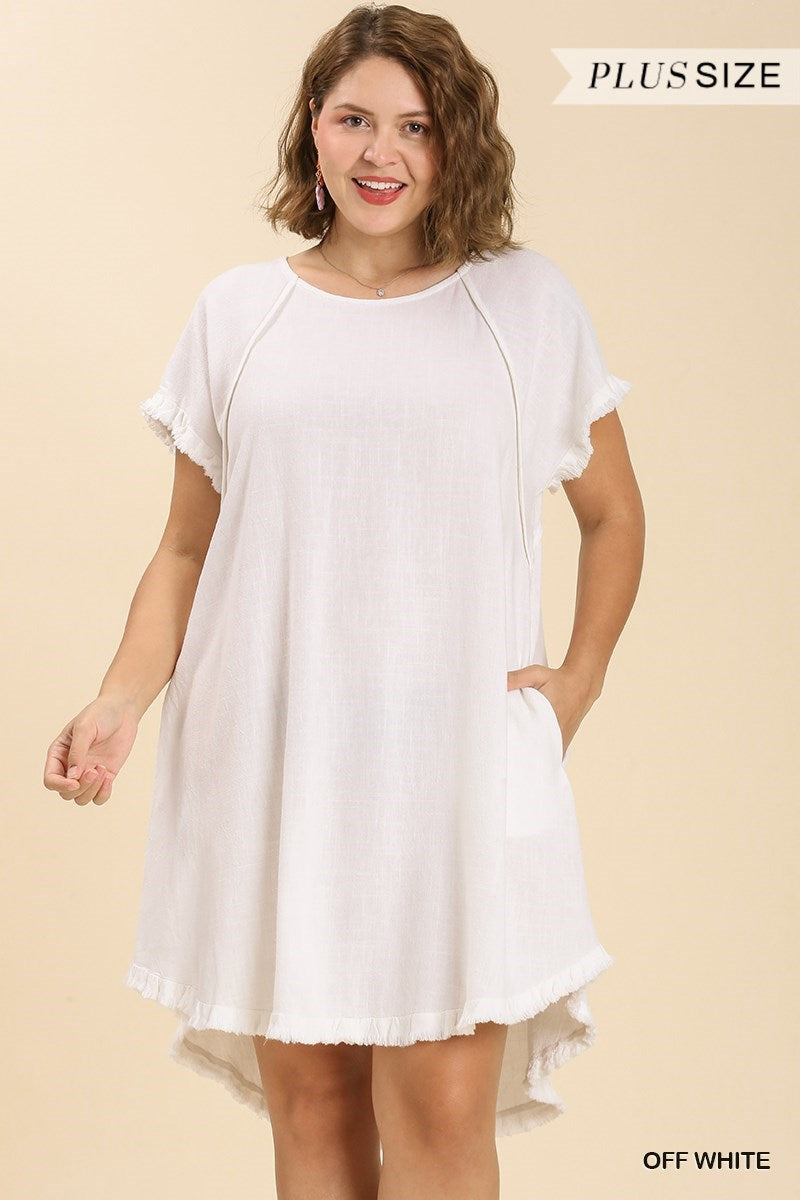 UMGEE® Linen Fringe Dress (Plus)