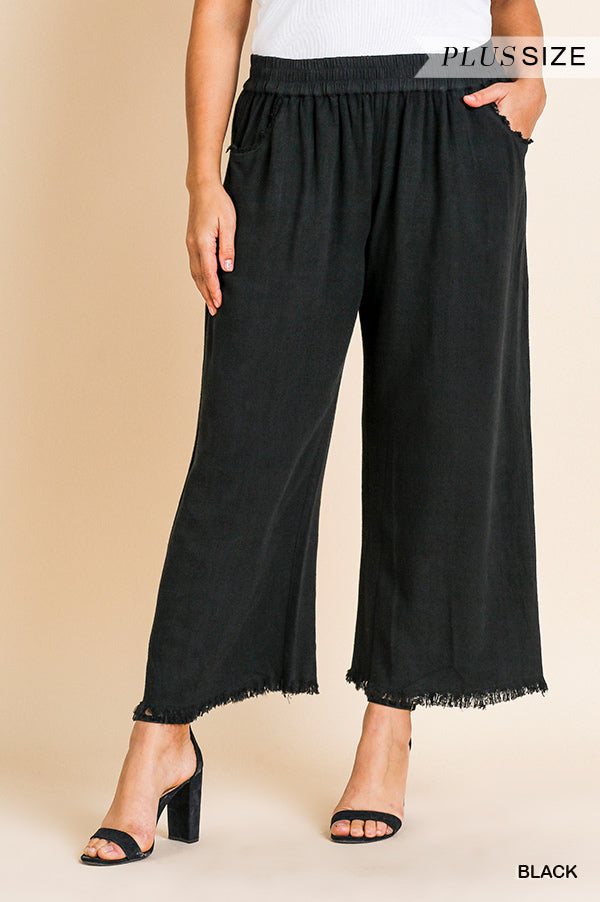 Wide Leg Linen Pant (Plus)