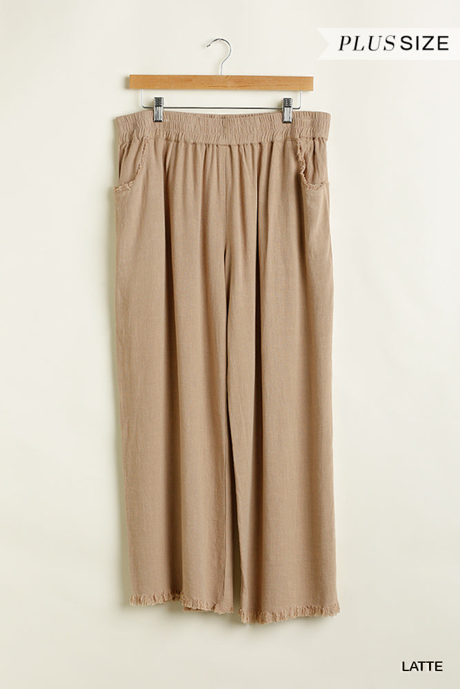 Wide Leg Linen Pant (Plus)