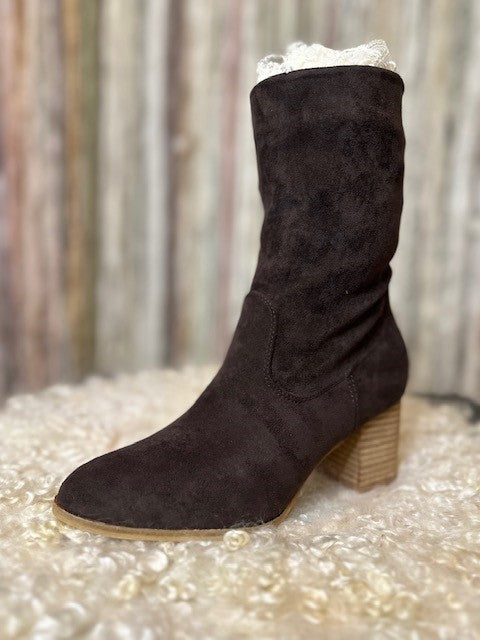 Corkys® Wicked Slouch Ankle, Faux Suede Boots